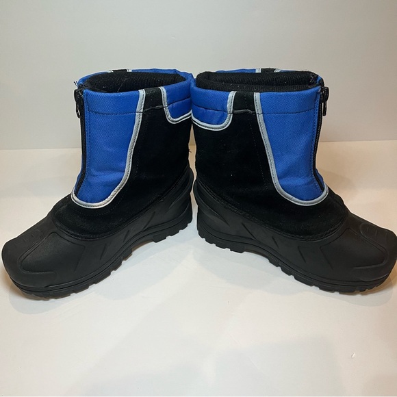 Itasca Reflective Black & Blue Snow Buster Kids Winter Boot Sz 2 Removable Liner - Picture 5 of 6